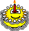 Birthday cake emoticon One candle 
