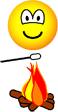 Campfire marshmallow emoticon  
