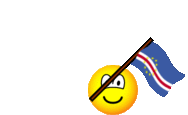 Cape Verde flag waving emoticon animated