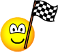 Checkered flag emoticon  