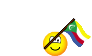 Comoros flag waving emoticon animated