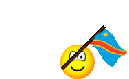 Congo, Democratic Republic of the flag waving emoticon animated