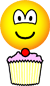 Cup cake emoticon eating  