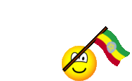 Ethiopia flag waving emoticon animated