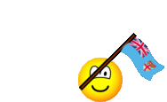 Fiji flag waving emoticon animated