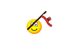Gibraltar flag waving emoticon animated