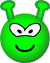 Green alien emoticon  
