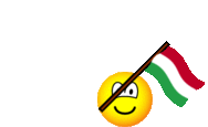 Hungary flag waving emoticon animated