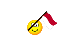 Indonesia flag waving emoticon animated