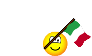 Italy flag waving emoticon animated