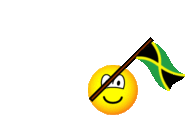 Jamaica flag waving emoticon animated