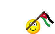 Jordan flag waving emoticon animated