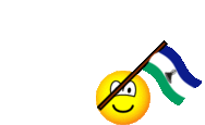 Lesotho flag waving emoticon animated