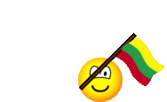 Lithuania flag waving emoticon animated