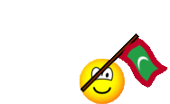 Maldives flag waving emoticon animated