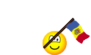 Moldova flag waving emoticon animated