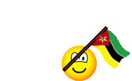 Mozambique flag waving emoticon animated
