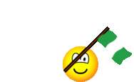 Nigeria flag waving emoticon animated