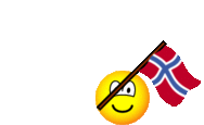 Norway flag waving emoticon animated