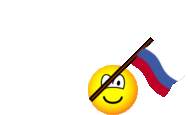 Russia flag waving emoticon animated