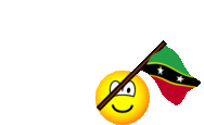 Saint Kitts and Nevis flag waving emoticon animated