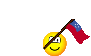 Samoa flag waving emoticon animated