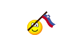 Slovenia flag waving emoticon animated