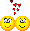 Two Emoticons in love  