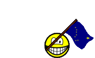 Alaska flag waving smile U.S. state animated