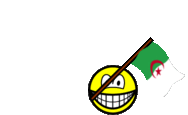 Algeria flag waving smile animated