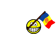 Andorra flag waving smile animated