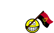 Angola flag waving smile animated