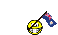 Anguilla flag waving smile animated