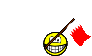 Bahrain flag waving smile animated