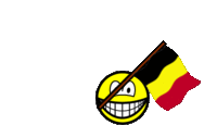 Belgium flag waving smile animated
