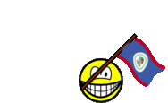 Belize flag waving smile animated