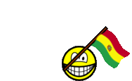 Bolivia flag waving smile animated