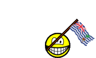 British Indian Ocean Territory flag waving smile animated