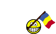 Chad flag waving smile animated