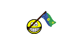 Christmas Island flag waving smile animated