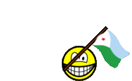 Djibouti flag waving smile animated