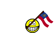Georgia flag waving smile U.S. state animated