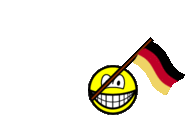 Germany flag waving smile animated