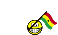 Ghana flag waving smile animated