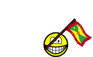 Grenada flag waving smile animated