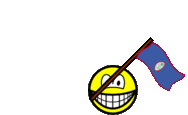 Guam flag waving smile animated