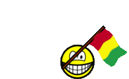 Guinea flag waving smile animated