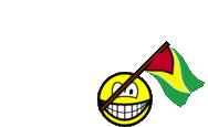 Guyana flag waving smile animated