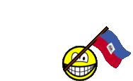 Haiti flag waving smile animated