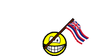 Hawaii flag waving smile U.S. state animated